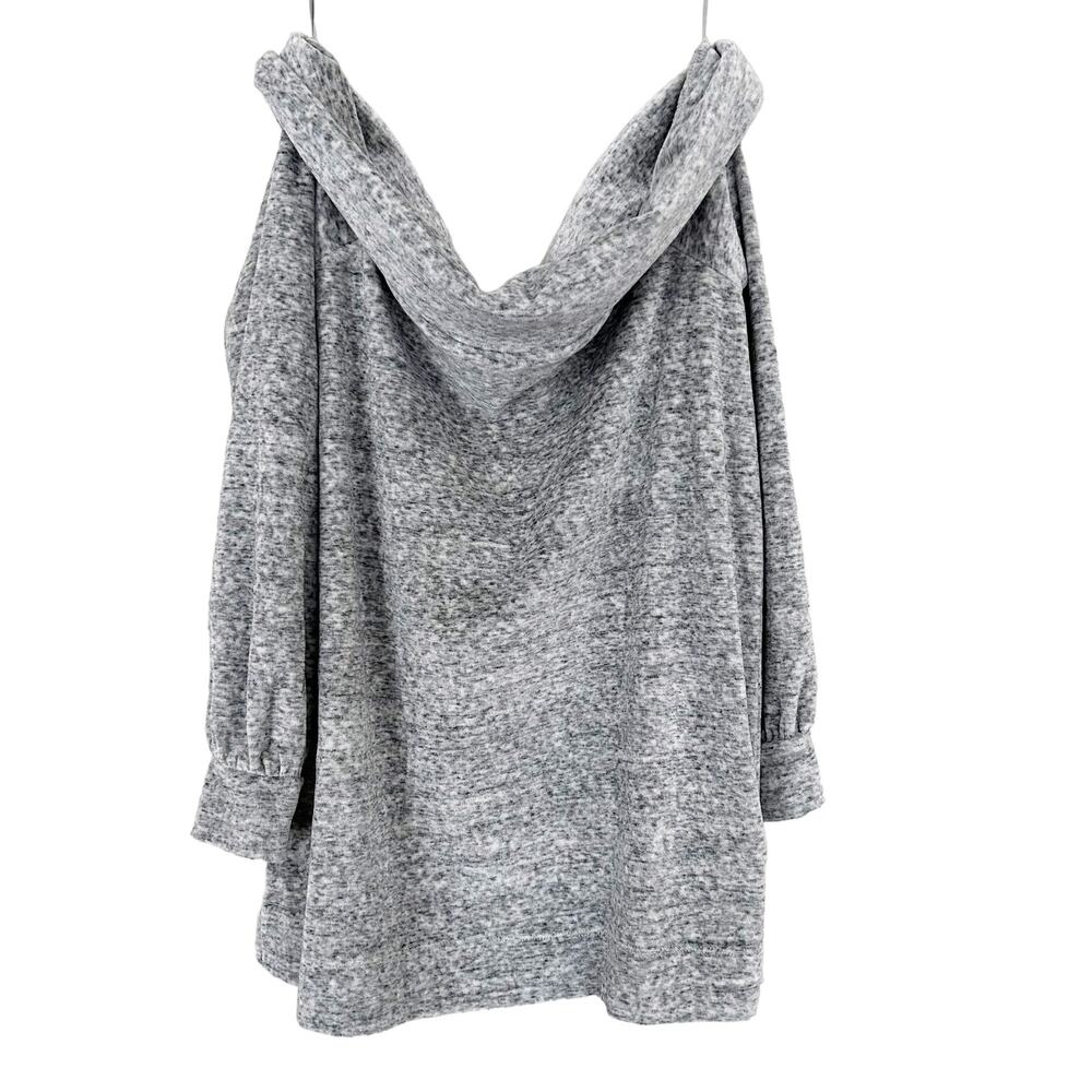 Loft Gray Velour Off The Shoulder Sweater Sz M